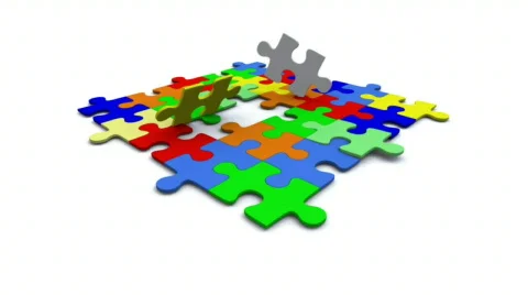 Colorful Puzzle Stock Footage 708278