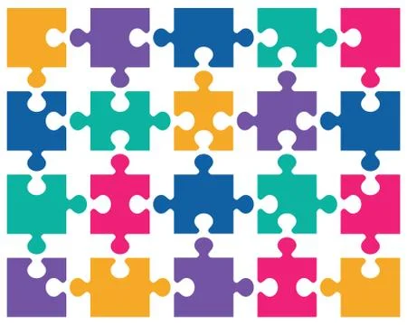 Colorful puzzle Stock Illustration