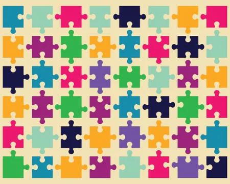 Colorful  puzzle Stock Illustration