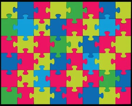 Colorful puzzle Stock Illustration