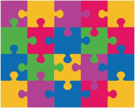 Colorful puzzle Stock Illustration