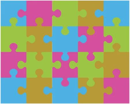 Colorful puzzle Stock Illustration