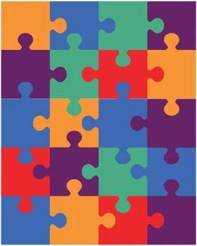 Colorful puzzle Stock Illustration