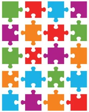 Colorful puzzle Stock Illustration