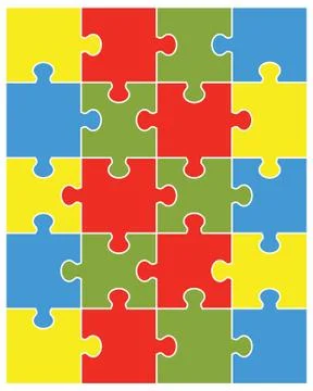 Colorful  puzzle Stock Illustration