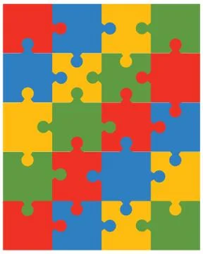 Colorful puzzle Stock Illustration
