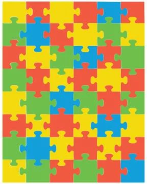 Colorful puzzle vector Stock Illustration