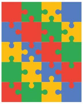 Colorful puzzle vector Stock Illustration