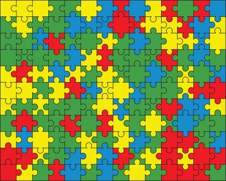 Colorful puzzle, vector Stock Illustration
