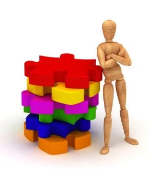 Colorful puzzles Illustration