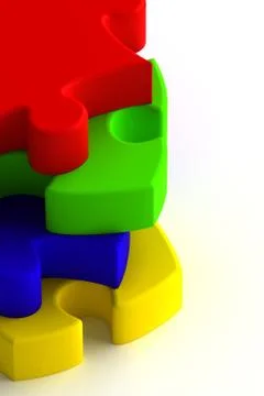 Colorful puzzles Stock Illustration