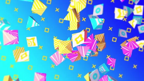 Colorful pyramid gradient background. VJ Seamless loop background. Stock Footage 96180611