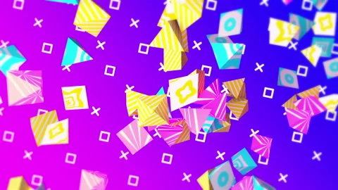 Colorful pyramid gradient background. VJ Seamless loop background. Stock Footage 96180680