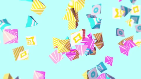 Colorful pyramid gradient background. VJ Seamless loop background. Stock Footage 96181058