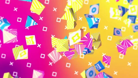Colorful pyramid gradient background. VJ Seamless loop background. Stock Footage 96181067