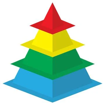 Colorful pyramid Stock Illustration