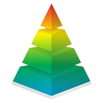 Colorful pyramid Stock Illustration