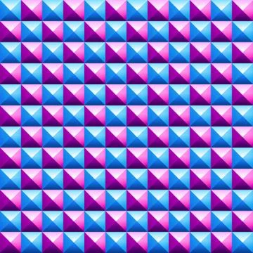 Colorful pyramids seamless vector pattern Stock Illustration