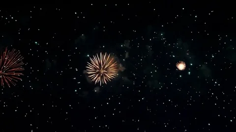 Colorful pyrotechnic show Stock Footage 81912895