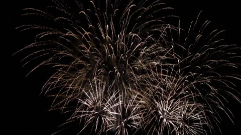 Colorful pyrotechnic show Stock Footage 90858815