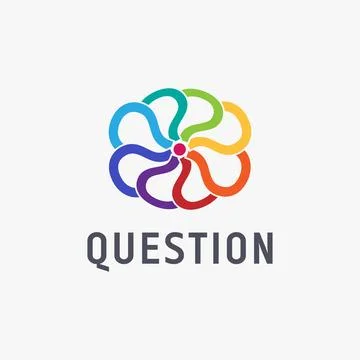 Colorful Question cloud logo icon vector template on white background Stock Illustration