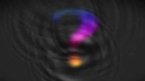 Colorful question mark dissolving into water ripples Stock Footage 339105097