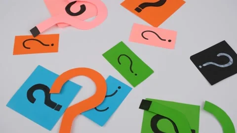 Colorful question mark Stock Footage 237866954