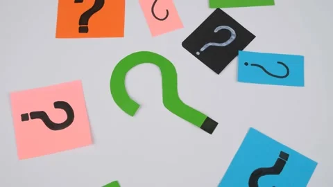 Colorful question mark Stock Footage 237867655
