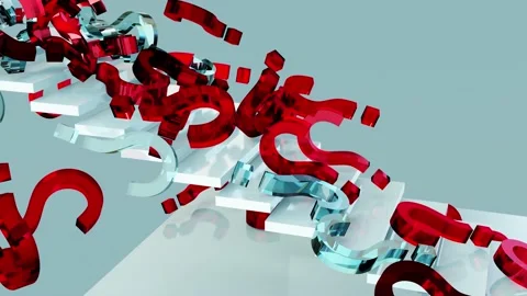 Colorful question mark icons, Problems and solutions, Quest sign, help Stock Footage 162636514