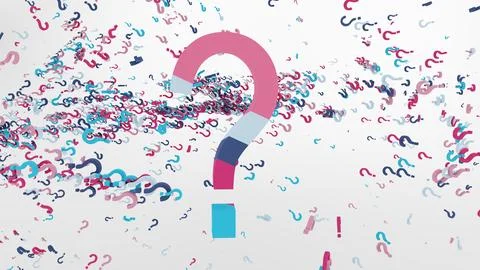 Colorful question mark icons, Problems and solutions, Quest sign, searching, Stock Illustration