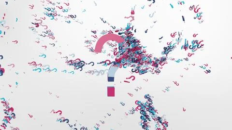 Colorful question mark icons, Problems and solutions, Quest sign, searching, Stock Illustration