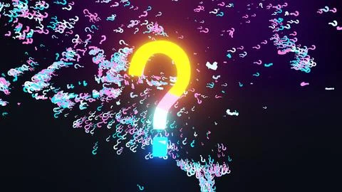 Colorful question mark icons, Problems and solutions, Quest sign, searching, Stock Illustration