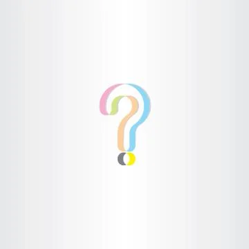Colorful question mark logo vector design element Stock Illustration