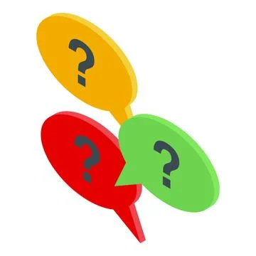 Colorful question mark speech bubbles Illustrazione stock
