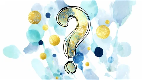 Colorful question marks dancing in abstract handdrawn style loop Video stock 315411038