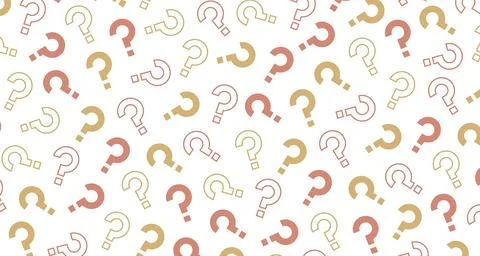 Colorful question marks decorative pattern background Stock Illustration