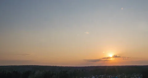 Colorful Quick Time Laps of the Sunset over the Horizon is 4K. Time lapse of Stock Footage 148051185