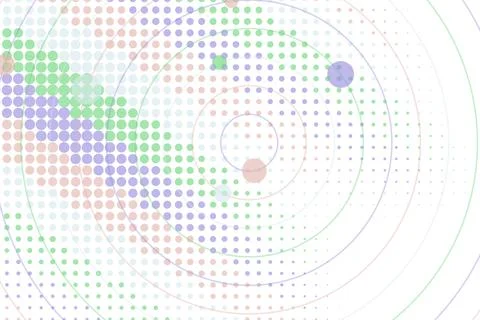 Colorful radar screen with circular data detection Stock Illustration