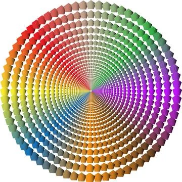 Colorful radial cone shape Illustrazione stock
