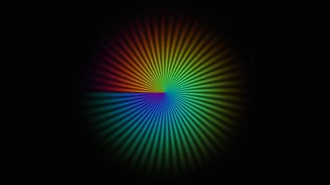Colorful radial pattern creates dynamic visual effects in Stock Footage 338290742