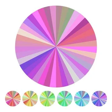 Colorful radial pattern creating abstract spectrum design Stock Illustration