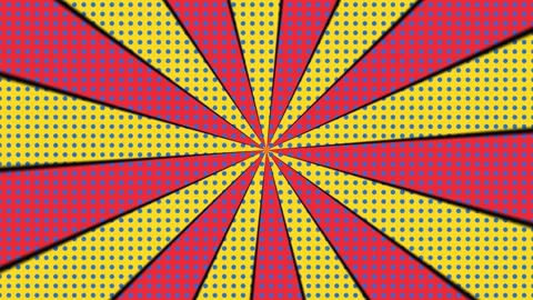 Colorful radial pattern with dots and lines in red and Stock Footage 338015945