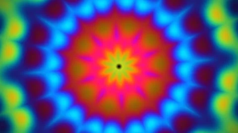 Colorful radial pattern with vibrant shapes and bright hues Stock Footage 337967484
