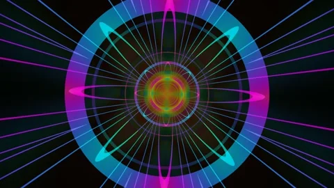 Colorful radial patterns for motion backgrounds and VJ Stock Footage 340503979