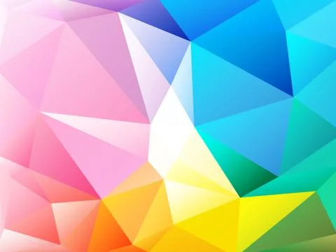 Colorful rainbow background low poly Stock Illustration