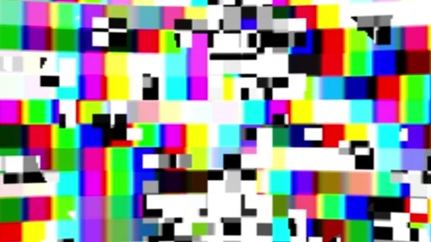 Colorful rainbow blocks flowing in smooth seamless motion Stockbeeldmateriaal 335734890