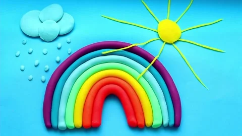 Colorful rainbow Stock Footage 159743133