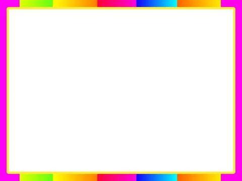 Colorful Rainbow Frame Border with Blank White Space Center Vibrant Stock Illustration