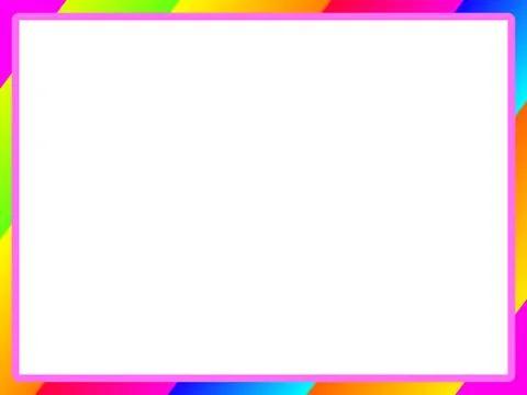 Colorful Rainbow Gradient Frame with Light Gray Background, Vibrant Multicolor. Stock Illustration