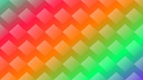Colorful rainbow gradient pattern with geometric diamond shapes Stock Illustration
